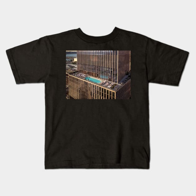 Swimming Pool Skyscraper Hudson Yards Manhattan NYC Kids T-Shirt by eleonoraingrid